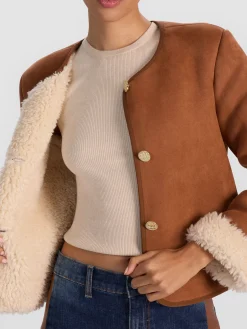 ALMA VEGAN SUEDE TEDDY JACKET