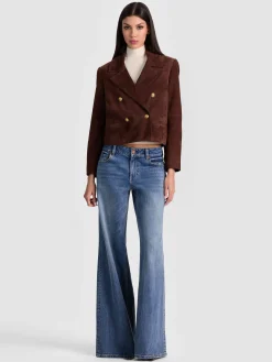 AVERY SUEDE DOUBLE BREASTED BLAZER