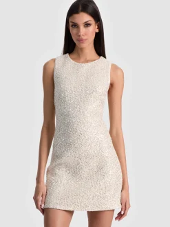 CADE EMBELLISHED TWEED MINI DRESS