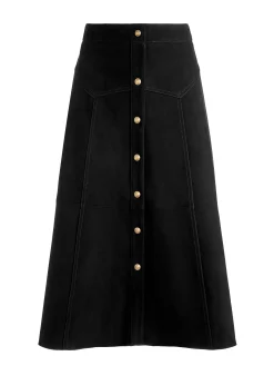 CALICA SUEDE MIDI SKIRT