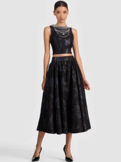 CHERRA EMBELLISHED CROP TOP