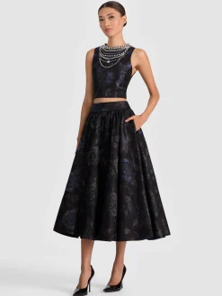 CHERRA EMBELLISHED CROP TOP