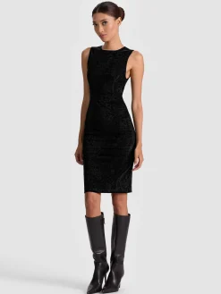 DELORA SUEDE MIDI DRESS