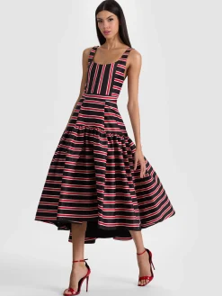 DIANA STRUCTURED MIDI DRESS