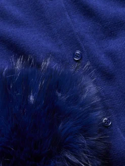 DOLLIE FAUX FUR CUFF CARDIGAN