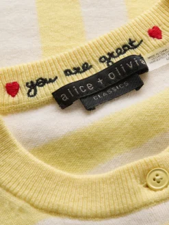 DOLLIE STRIPED CASHMERE CARDIGAN