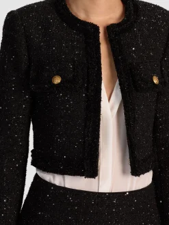 DUMONT EMBELLISHED TWEED JACKET