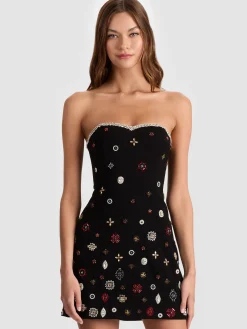 IVA EMBELLISHED MINI DRESS