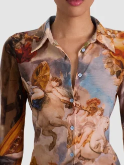JADE MESH BUTTON DOWN