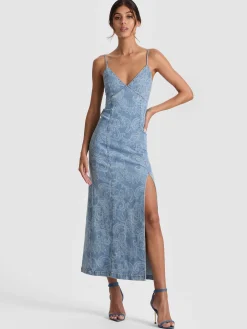 JULIETTA DENIM MIDI DRESS