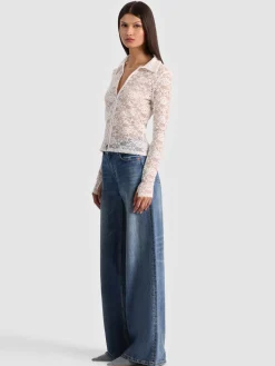 KARA LACE BUTTON DOWN