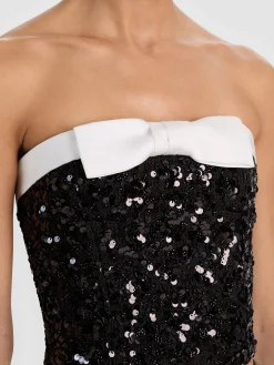 KATYA EMBELLISHED BOW TOP