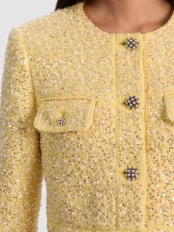 LORIE EMBELLISHED TWEED JACKET