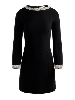 MAILYNN EMBELLISHED TRIM MINI DRESS