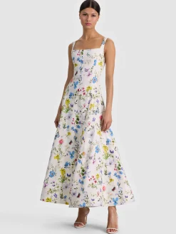 POLLY FLARED MIDI DRESS