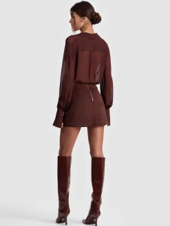 RILEY SUEDE MINI SKIRT