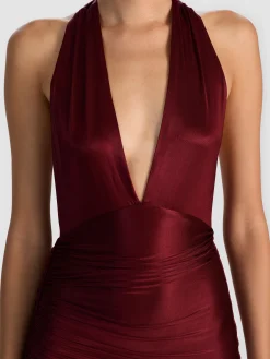 ROMY DRAPED MIDI DRESS