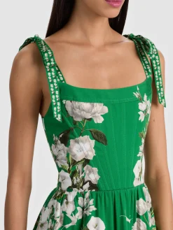 ROSALEE BUSTIER MIDI DRESS