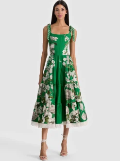 ROSALEE BUSTIER MIDI DRESS